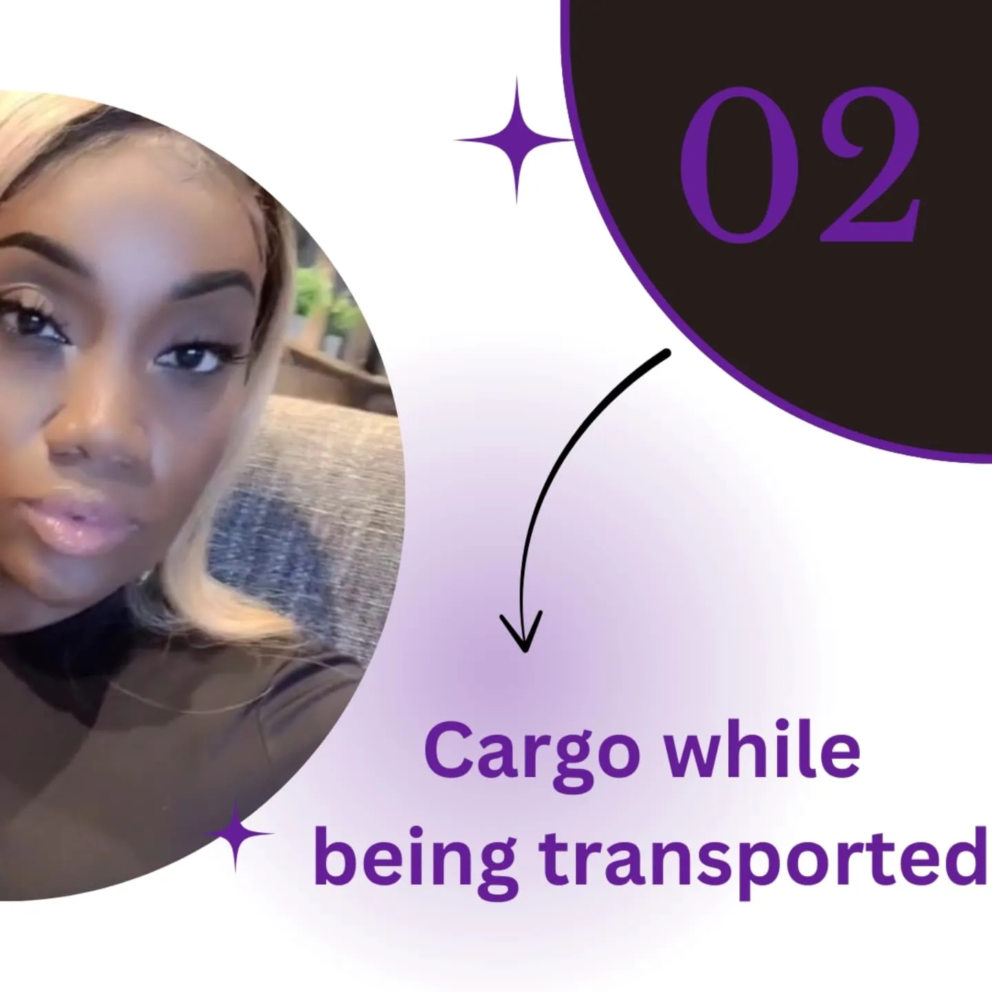 Slide numbered 02: "Cargo while being transported".