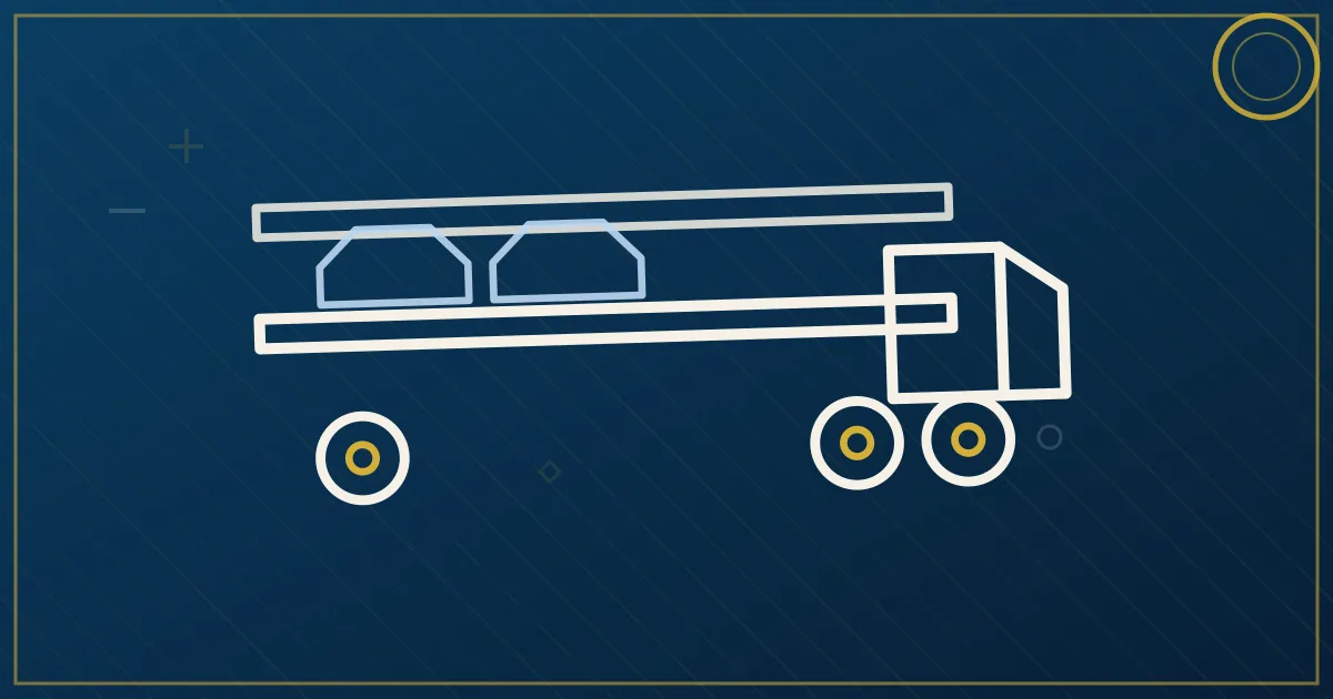 Line-art stinger-steer car hauler loaded with vehicle silhouettes, inspection checklist and camera icons beside it