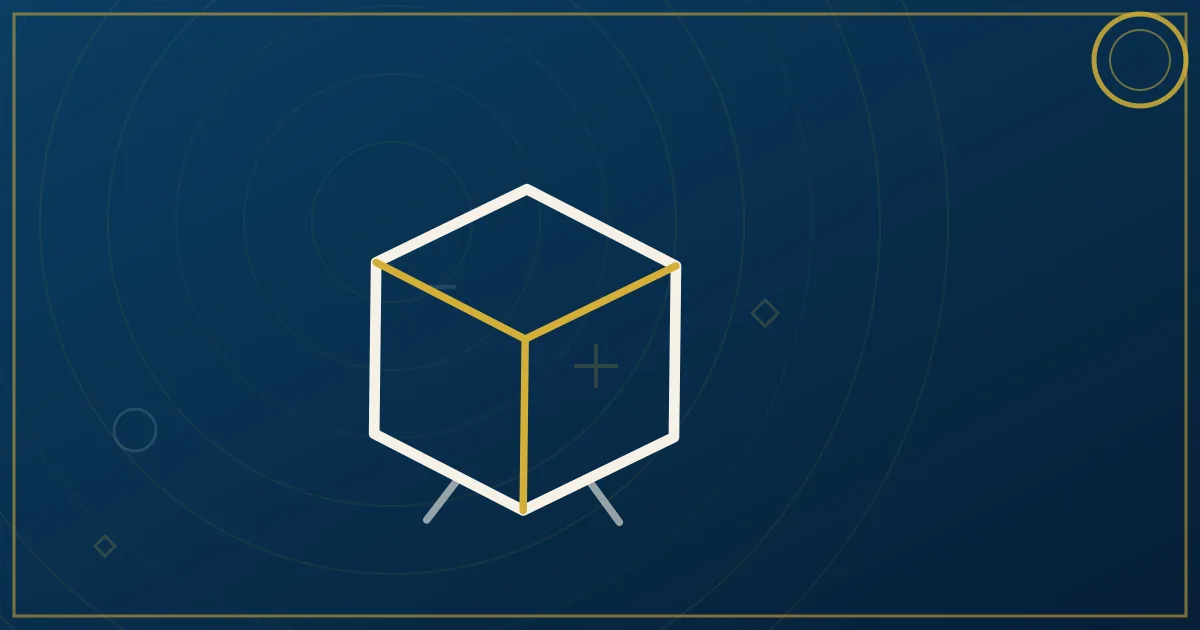 Lapis-blue and gold illustration: policy document under a magnifying glass. No text, no people, no flags.