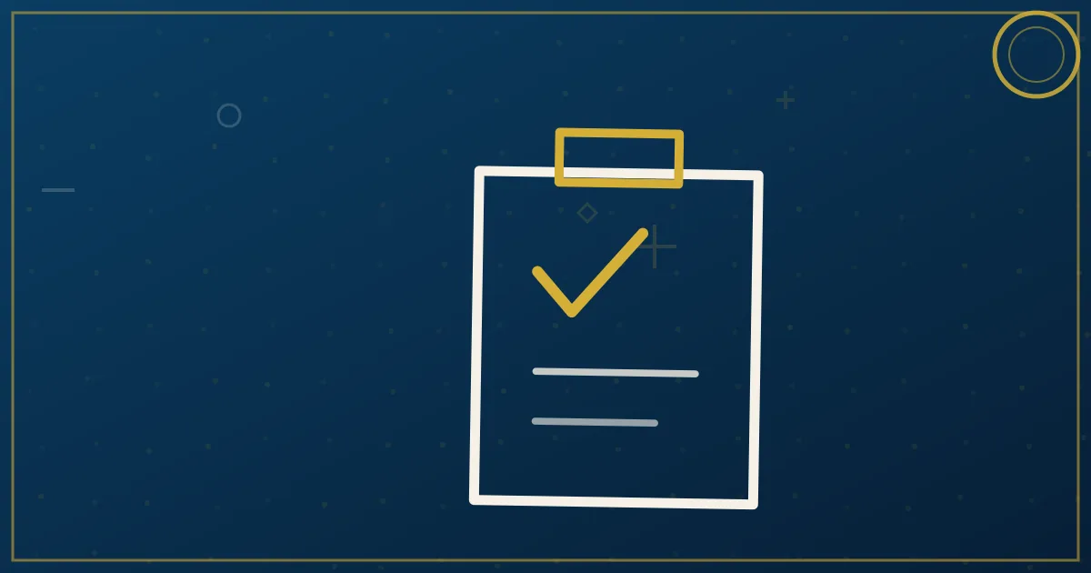 Lapis-blue and gold illustration of a semi trailer at a loading dock beside stacked legal document pages