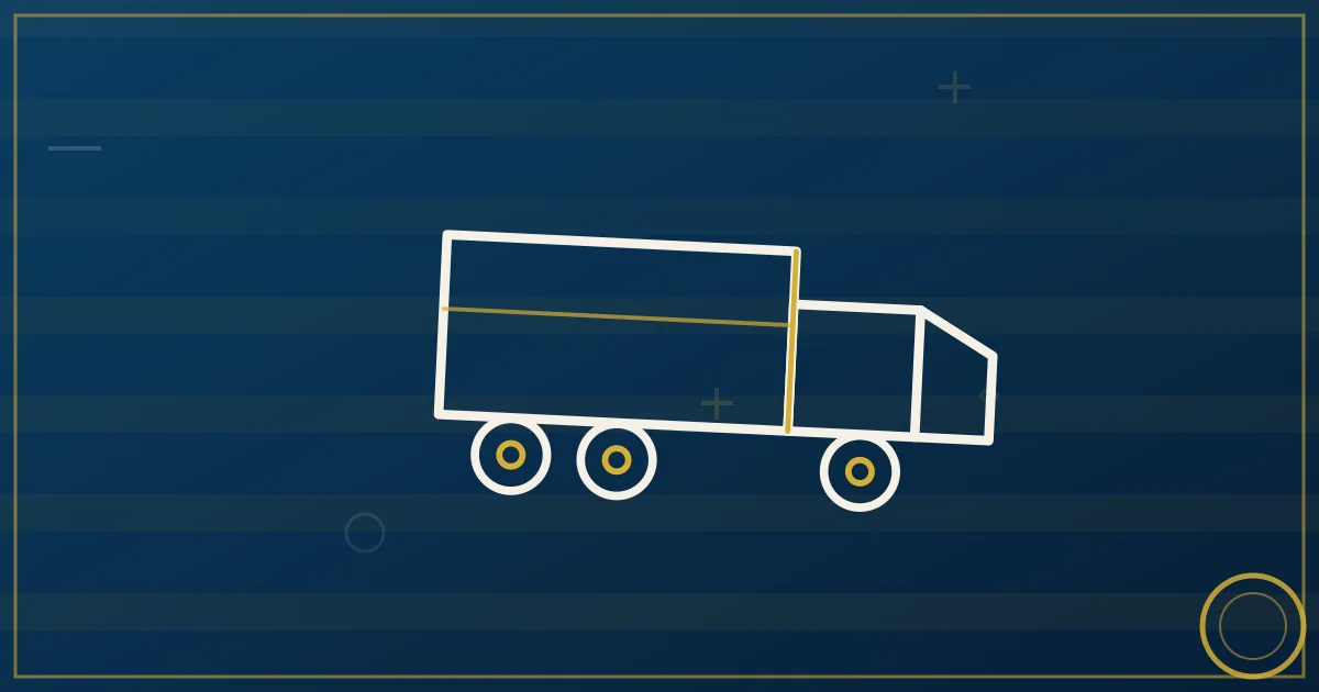 Line-art stacked rail containers under a crane bridge, highway spokes radiating, snowflake motifs, lapis blue and gold