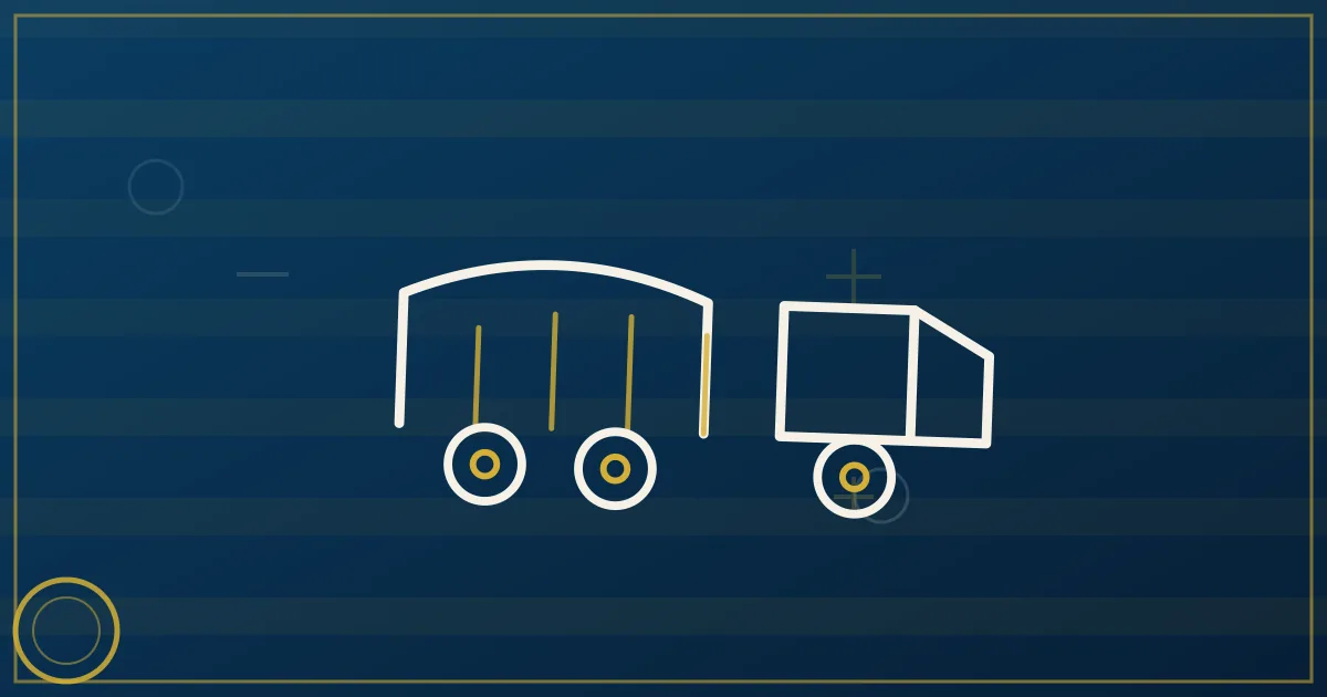 Line-art flatbed with accordion rolling-tarp cover half-open, lumber load visible beneath the rolling cover
