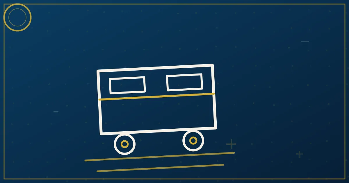 Line-art twin port cranes over a container ship with a day-cab chassis at an appointment gate