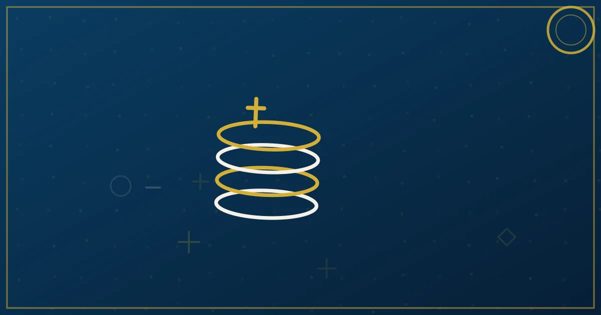 Lapis-blue and gold illustration of freight invoices and a shield symbolizing risk transfer in factoring