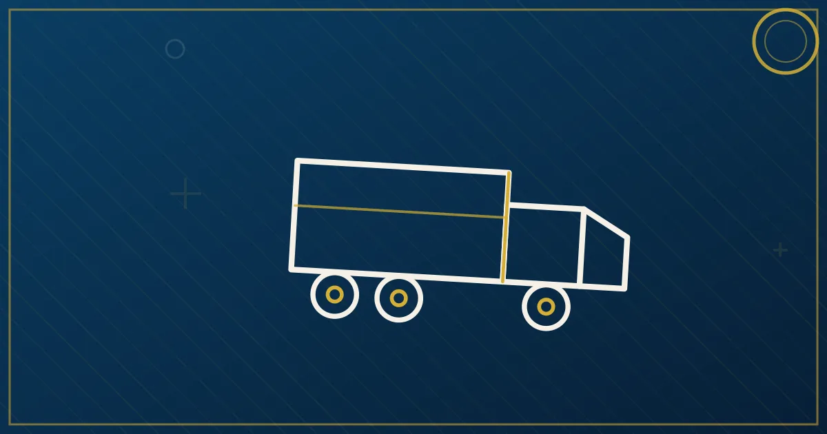 Line-art circular loop of arrows linking yard, processor, and mill icons, dump trailer on one arc, scale tickets at handoffs
