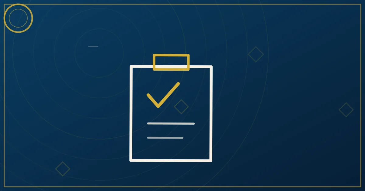 Lapis-blue and gold illustration of an insurance document with a payment arrow returning toward a semi truck