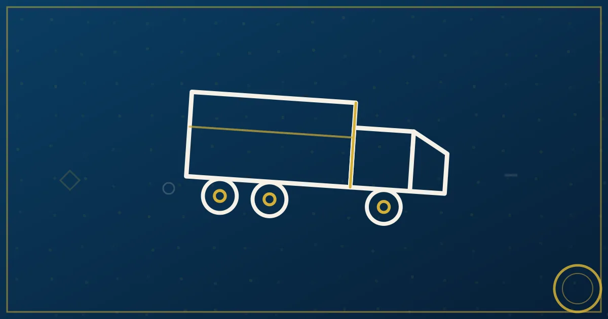 Lapis-blue and gold illustration of speech bubbles and a logistics checklist on a desk