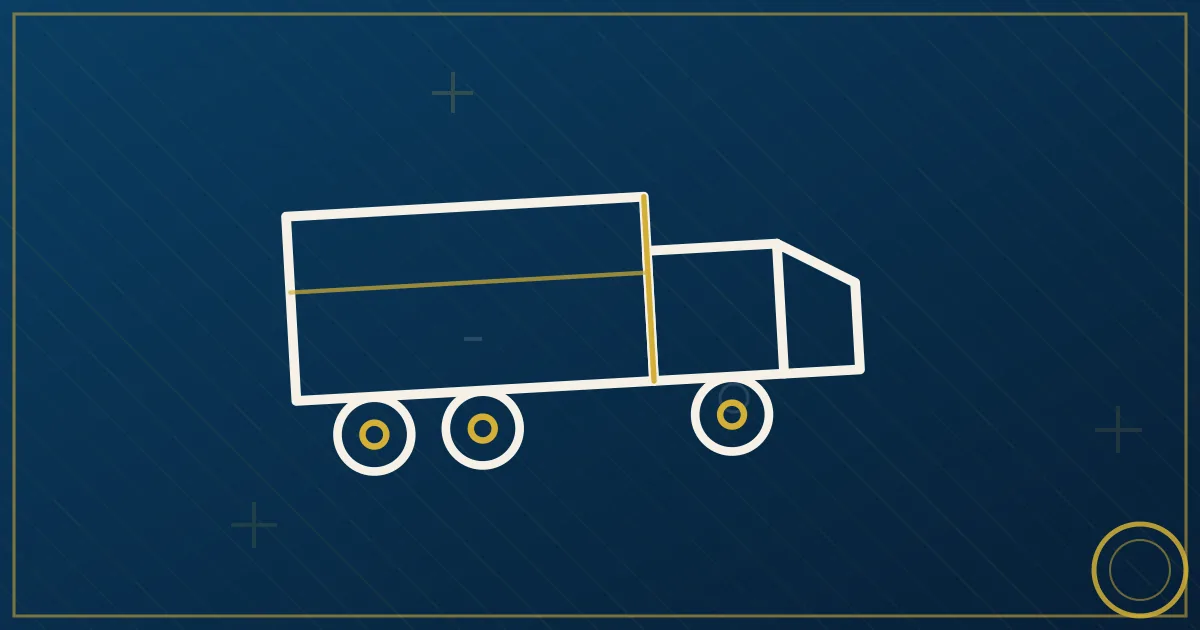 Lapis-blue and gold illustration of a professional job description document with a headset and logistics icons