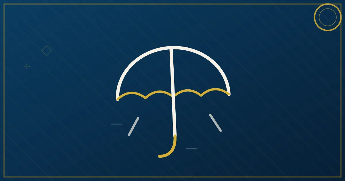 Trucking insurance documents showing umbrella and excess liability policy comparison on a desk
