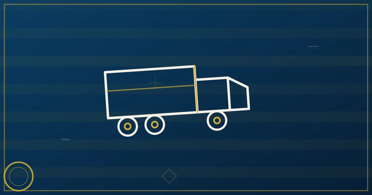 Line-art flowchart: a wide load entering a decision diamond, branching to permits, an escort vehicle with a beacon