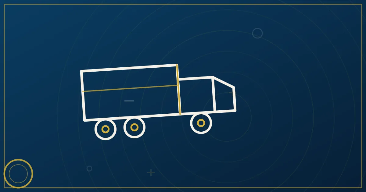 Semi tractor with trailer parked at a rural home at sunset, illustrating non-trucking liability coverage for personal use