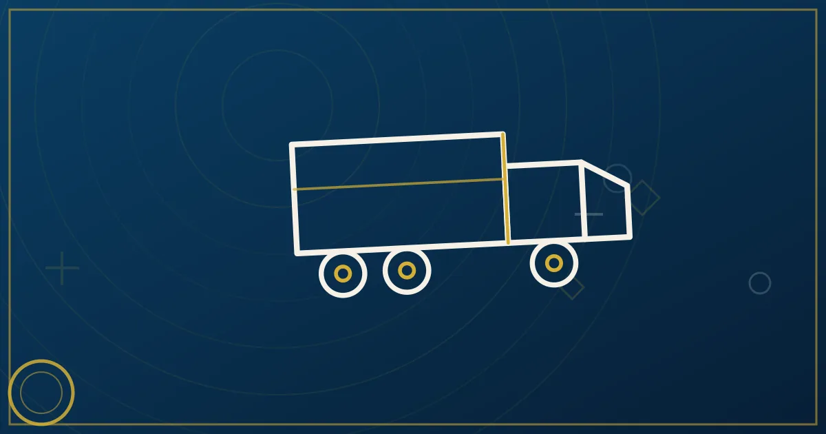 Wind turbine blade on an extendable multi-axle trailer curving along a rural road with survey markers and escort vehicle