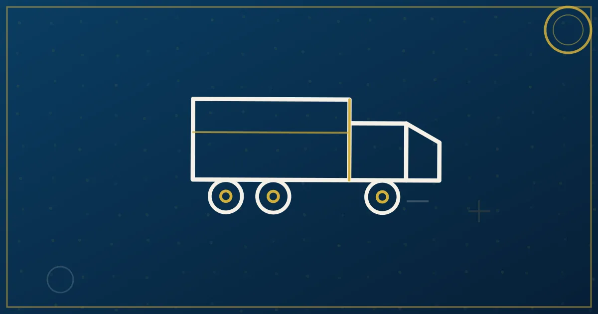Illustration of a confident woman truck driver standing beside her semi-truck at sunrise in a truck stop